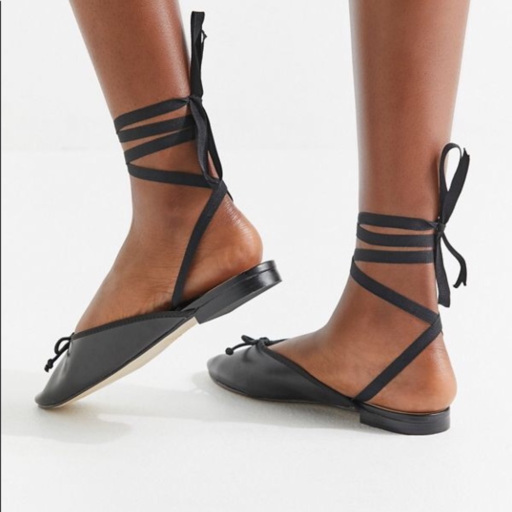 NWT✨ UO Urban Outfitters Black Ballet Mule Shoes 8 - Picture 2 of 6